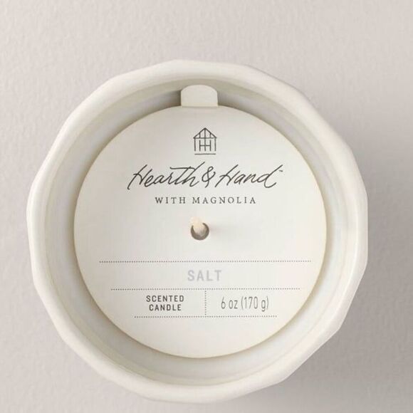 Hearth & Hand Speckled Ceramic 6 ounce Salt scented Candle - Picture 1 of 6